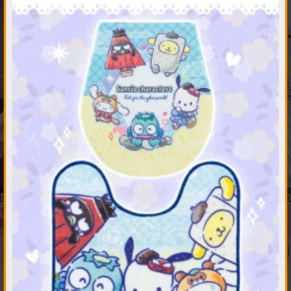 Toreba exclusive sanrio yokai parade toilet mat 2 piece set